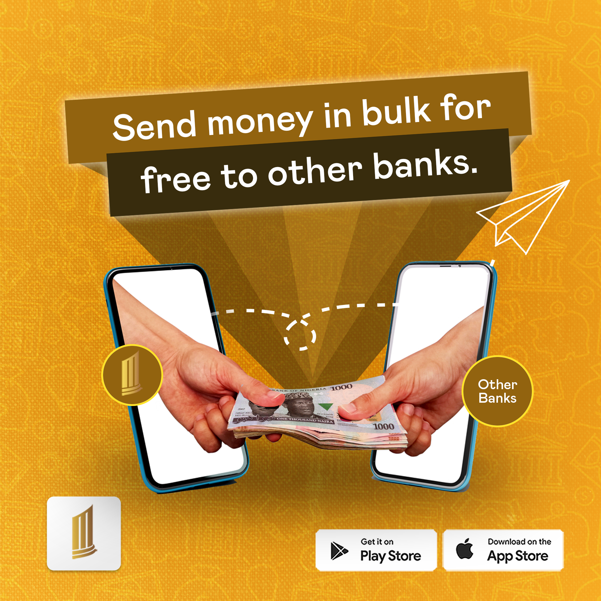 Send money in bulk for free to other banks