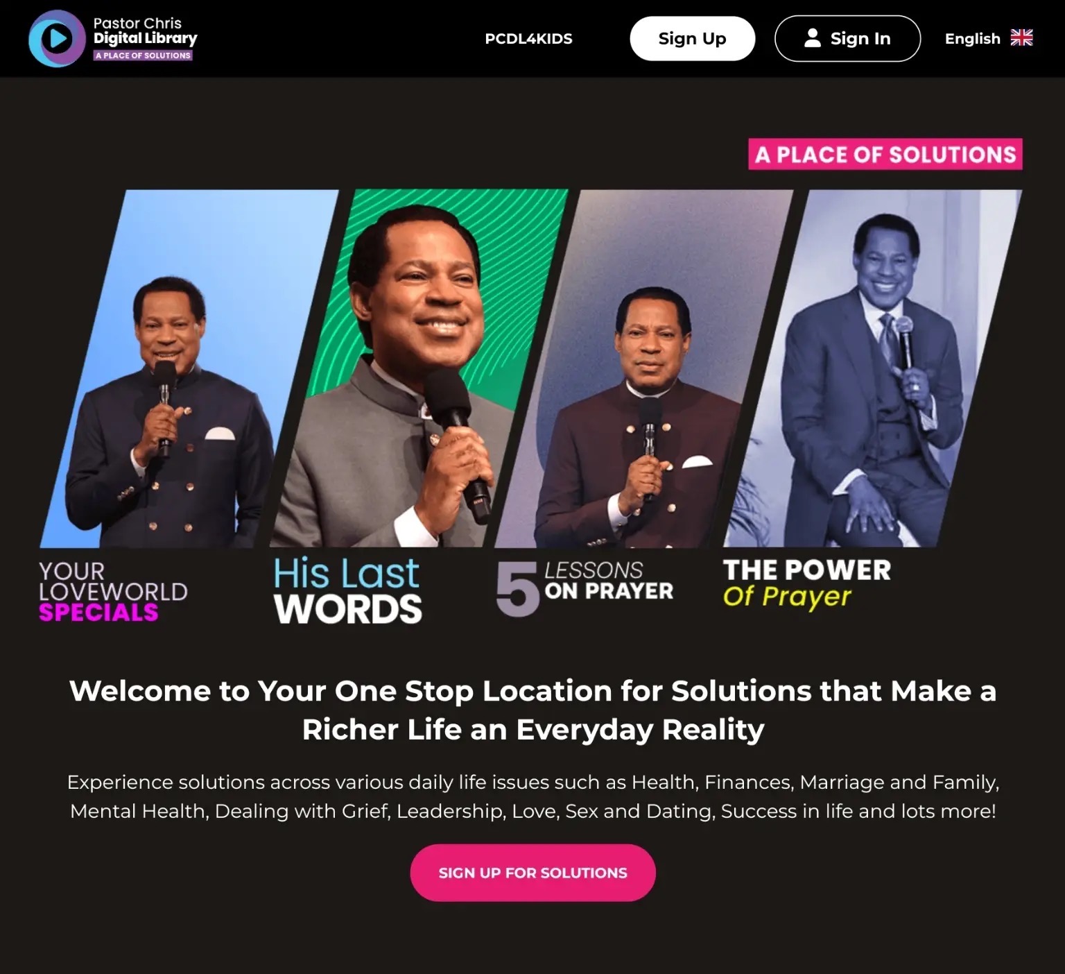 Introducing the Pastor Chris Digital Library (PCDL) Your Gateway to Unlimited Solutions for Everyday Life Issues