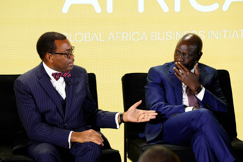 Dr. Akinwuni Adesina and H.E. William Ruto during Unstoppable Africa